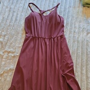 Elegant Mauve Sleeveless Dress